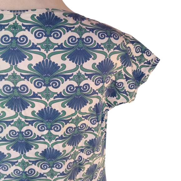 Title Nine Majestic Geometric Print Cowl Neck Athleisure Dress Size Small - Picture 7 of 9